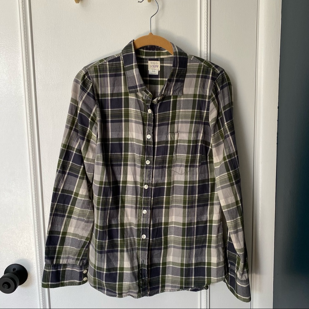 J.Crew Plaid Button Shirt - XS